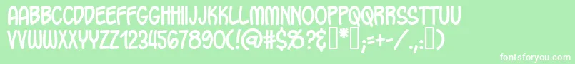 Ohcrbrg Font – White Fonts on Green Background
