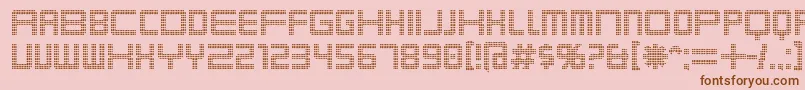 KarnivoreDigit Font – Brown Fonts on Pink Background