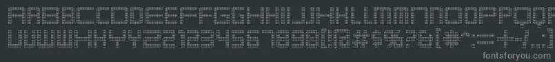Шрифт KarnivoreDigit – серые шрифты на чёрном фоне
