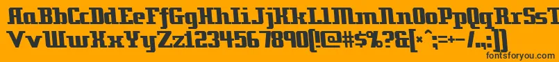 Czcionka Zenith ffy – czarne czcionki na pomarańczowym tle