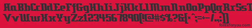Шрифт Zenith ffy – чёрные шрифты на красном фоне