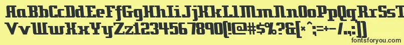 Zenith ffy Font – Black Fonts on Yellow Background