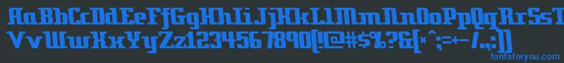 Zenith ffy Font – Blue Fonts on Black Background