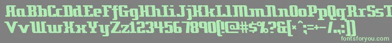 Zenith ffy Font – Green Fonts on Gray Background