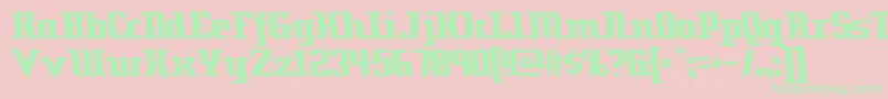 Zenith ffy Font – Green Fonts on Pink Background