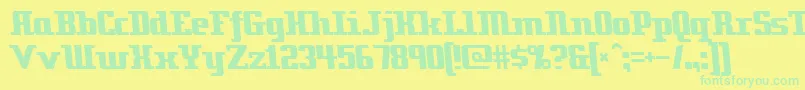 Zenith ffy-fontti – vihreät fontit keltaisella taustalla