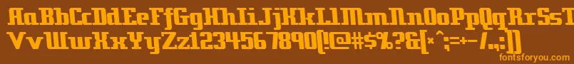 Zenith ffy Font – Orange Fonts on Brown Background