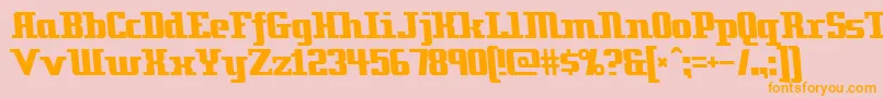 Zenith ffy Font – Orange Fonts on Pink Background