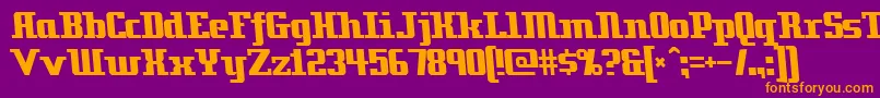 Zenith ffy Font – Orange Fonts on Purple Background