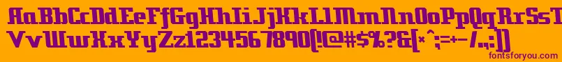 Zenith ffy Font – Purple Fonts on Orange Background