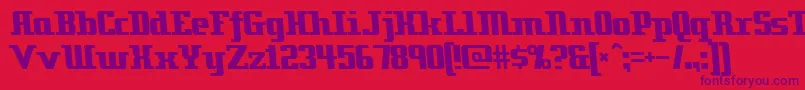 Zenith ffy Font – Purple Fonts on Red Background