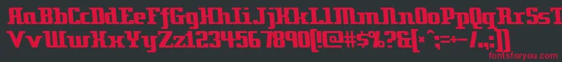 Zenith ffy Font – Red Fonts on Black Background