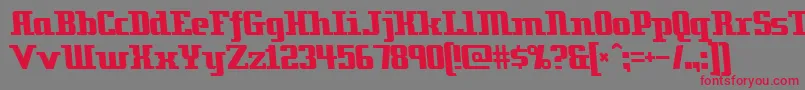 Шрифт Zenith ffy – красные шрифты на сером фоне