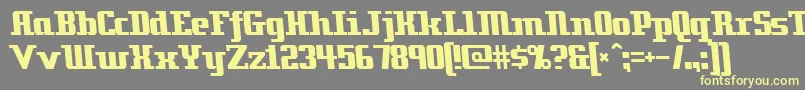 Шрифт Zenith ffy – жёлтые шрифты на сером фоне
