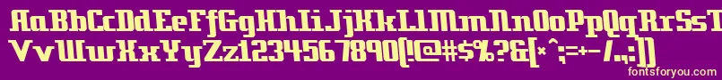 Zenith ffy Font – Yellow Fonts on Purple Background