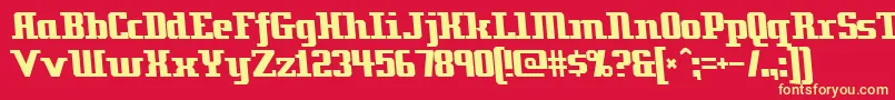 Zenith ffy Font – Yellow Fonts on Red Background