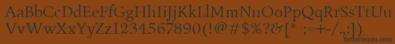 FiguralBookPlain Font – Black Fonts on Brown Background