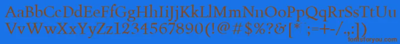 FiguralBookPlain Font – Brown Fonts on Blue Background
