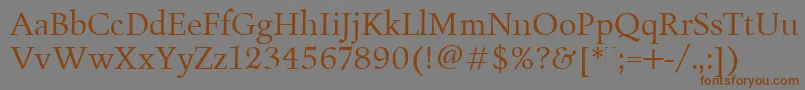 FiguralBookPlain Font – Brown Fonts on Gray Background
