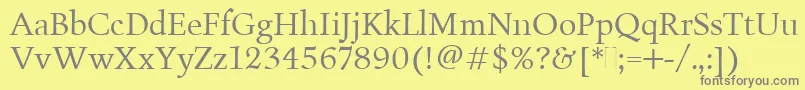 FiguralBookPlain Font – Gray Fonts on Yellow Background