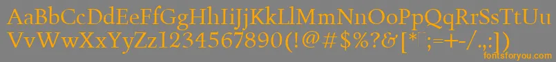 FiguralBookPlain Font – Orange Fonts on Gray Background