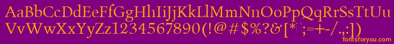 FiguralBookPlain Font – Orange Fonts on Purple Background