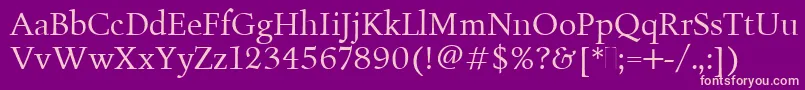 FiguralBookPlain Font – Pink Fonts on Purple Background
