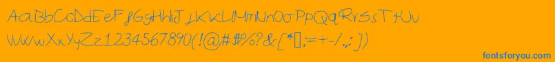 SonnyMoore Font – Blue Fonts on Orange Background