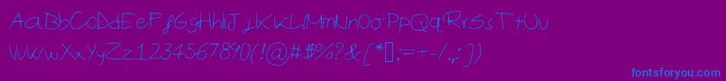 SonnyMoore Font – Blue Fonts on Purple Background