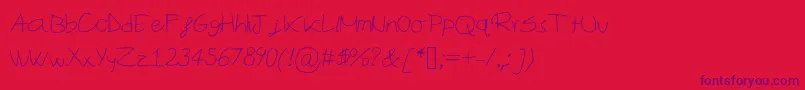 SonnyMoore Font – Purple Fonts on Red Background