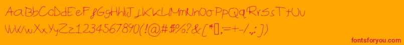 SonnyMoore Font – Red Fonts on Orange Background