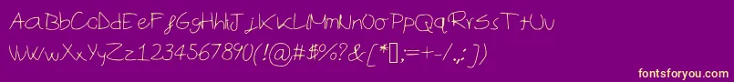 SonnyMoore Font – Yellow Fonts on Purple Background