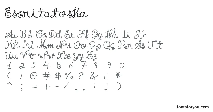 Шрифт Escritatoska – алфавит, цифры, специальные символы