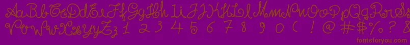 Escritatoska Font – Brown Fonts on Purple Background