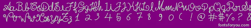 Escritatoska Font – Green Fonts on Purple Background