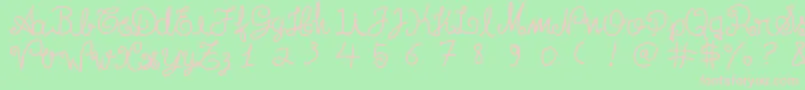 Escritatoska Font – Pink Fonts on Green Background