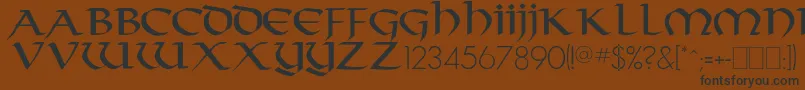Crownler-fontti – mustat fontit ruskealla taustalla