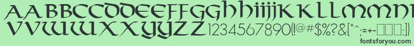 Crownler Font – Black Fonts on Green Background