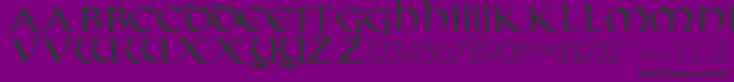 Crownler Font – Black Fonts on Purple Background