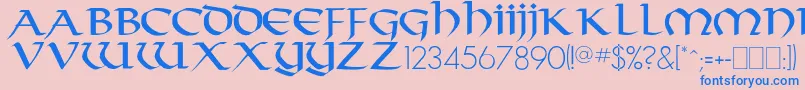 Crownler Font – Blue Fonts on Pink Background