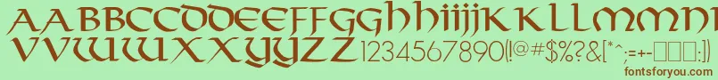 Crownler Font – Brown Fonts on Green Background