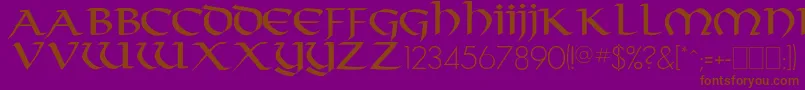 Crownler Font – Brown Fonts on Purple Background