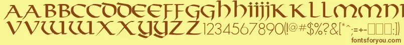 Crownler Font – Brown Fonts on Yellow Background