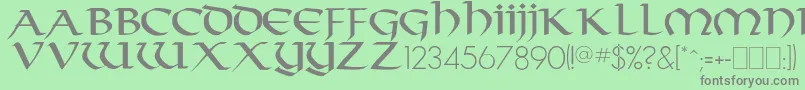 フォントCrownler – 緑の背景に灰色の文字