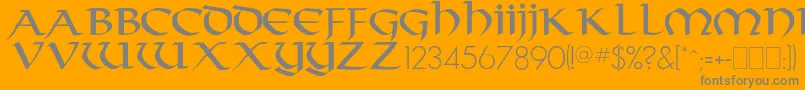 Crownler Font – Gray Fonts on Orange Background