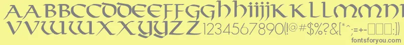 Crownler Font – Gray Fonts on Yellow Background