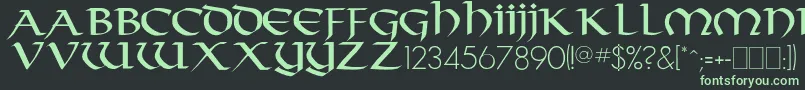 Crownler Font – Green Fonts on Black Background