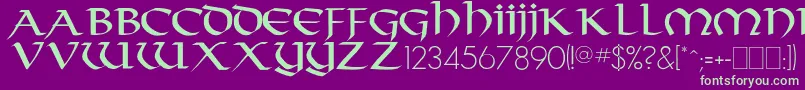 Crownler Font – Green Fonts on Purple Background