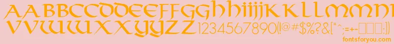 Crownler Font – Orange Fonts on Pink Background