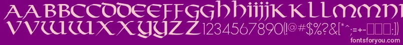 Crownler Font – Pink Fonts on Purple Background